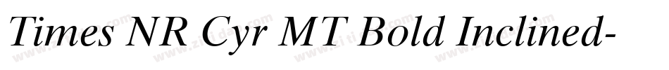 Times NR Cyr MT Bold Inclined字体转换